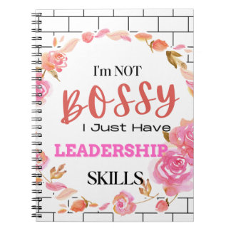 Pink I't not bossy Notebook |仕訳帳 ノートブック
