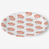 Pink Its a Girl書道ガールアートジェンダー ペーパープレート (アングル)