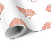 Pink Its a Girl書道ガールアートジェンダー ラッピングペーパー (ロールコーナー)