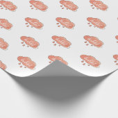 Pink Its a Girl書道ガールアートジェンダー ラッピングペーパー (角)