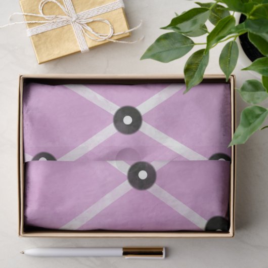 Pink Ivory Lattice Studs Funky Pattern Decoupage 薄葉紙 (ギフト)