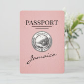 Pink Jamaica Passport日付の保存 セーブザデート (スタンド正面)
