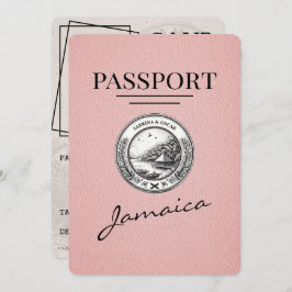 Pink Jamaica Passport日付の保存 セーブザデート
