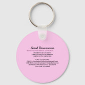 Pink Janitorial Cartoon Cleaning Professional キーホルダー (裏面)