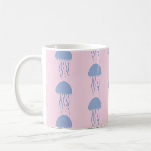 Pink Jelly Fish  コーヒーマグカップ (左)