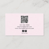 Pink Jewelry Designer Business Card 名刺 (裏面)