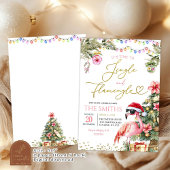 Pink Jingle and Flamingo Tropical Christmas 招待状