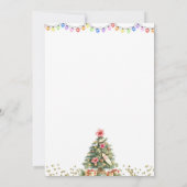 Pink Jingle and Flamingo Tropical Christmas 招待状 (裏面)