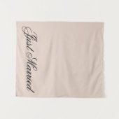 Pink Just Married Fabric Car Wedding Banner Sign タペストリー (正面(横))