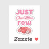 Pink Just One More Row Knitting シール (シート)