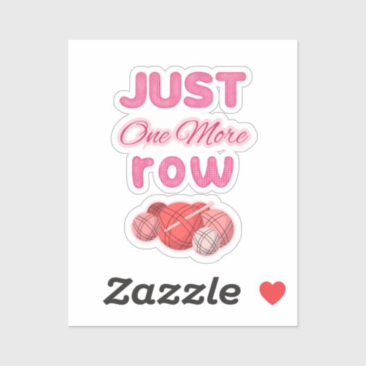 Pink Just One More Row Knitting シール (シート)