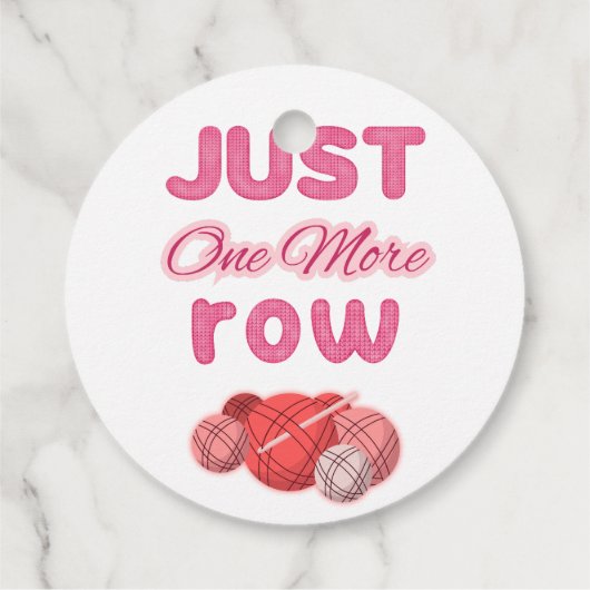 Pink Just One More Row Knitting フェイバータグ (裏面)