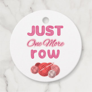 Pink Just One More Row Knitting フェイバータグ