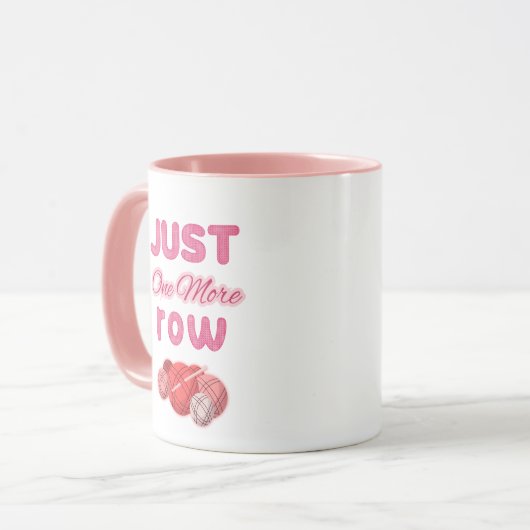 Pink Just One More Row Knitting マグカップ (正面左)