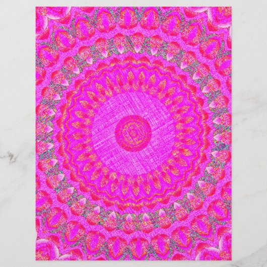 Pink Kaleidoscope Bulk Scrapbook Paper Pages チラシ (正面)