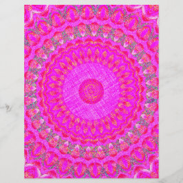 Pink Kaleidoscope Scrapbook Paper 2-Sided Page