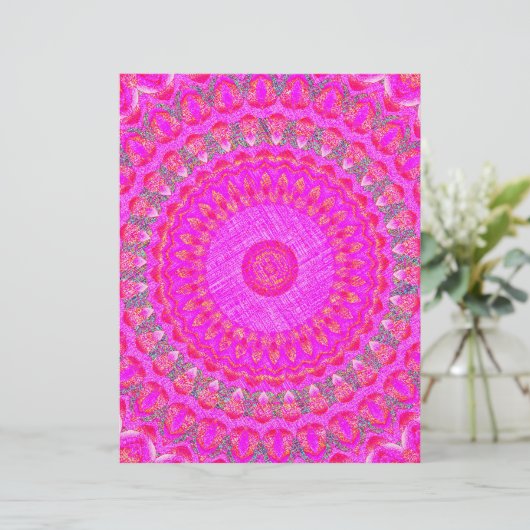 Pink Kaleidoscope Scrapbook Paper 2-Sided Page (スタンド正面)