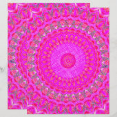 Pink Kaleidoscope Scrapbook Paper 2-Sided Page (正面/裏面)