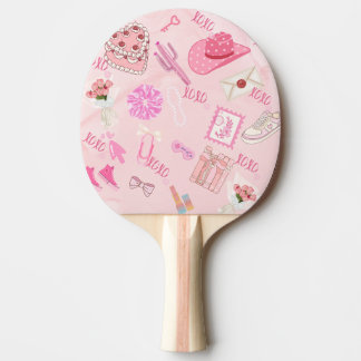 Pink Kawaii girly pingpong paddle 卓球ラケット