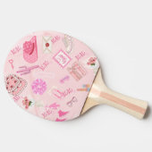 Pink Kawaii girly pingpong paddle 卓球ラケット (横)