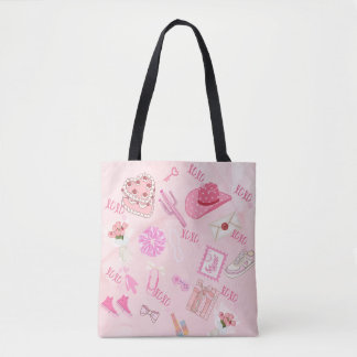 Pink Kawaii girly Tote Bag. トートバッグ