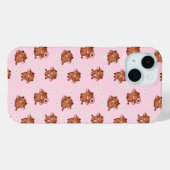 Pink Kawaii Highland Cows Seamless Pattern Case-Mate iPhoneケース (裏面 (横))