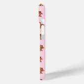 Pink Kawaii Highland Cows Seamless Pattern Case-Mate iPhoneケース (裏面 / 左)