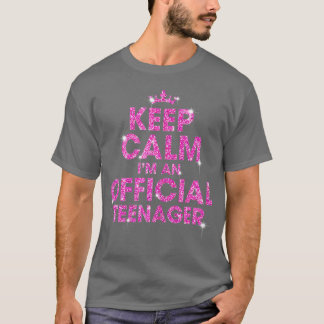 Pink Keep Calm Im An Official nager 13th Birthday  Tシャツ