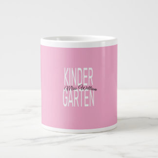 Pink Kindergarten Miss William Custom Teacher Fabr ジャンボコーヒーマグカップ