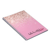 Pink Kiss Lips Blush Glitter         ノートブック (右側)
