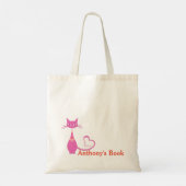 Pink Kittenの子供たちはライブラリTote Bagと名付けた トートバッグ (裏面)