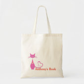 Pink Kittenの子供たちはライブラリTote Bagと名付けた トートバッグ (正面)