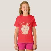 “Pink Kitty – Adorable Cat Tee” Tシャツ (正面フル)