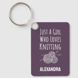Pink Knitting Gifts For Kids Baby Girls Knitter キーホルダー