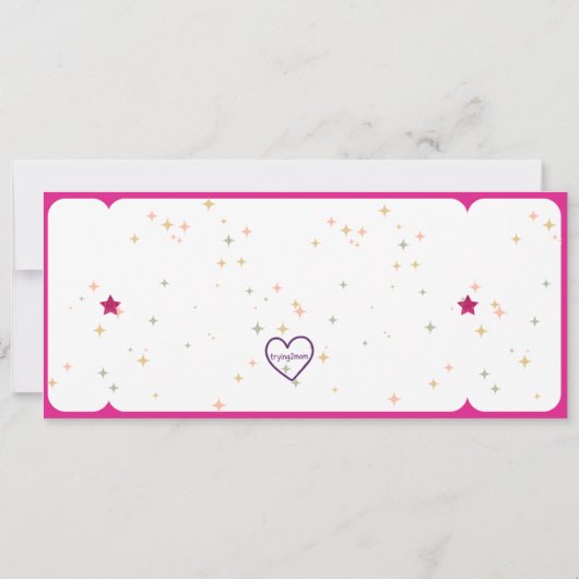 Pink KPOP Birthday Concert Ticket 招待状 (裏面)