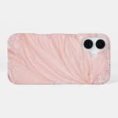 Pink Lace and Tulle Feminine Phone Case iPhone 16ケース (裏面横)