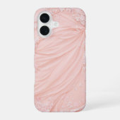Pink Lace and Tulle Feminine Phone Case iPhone 16ケース (裏面)