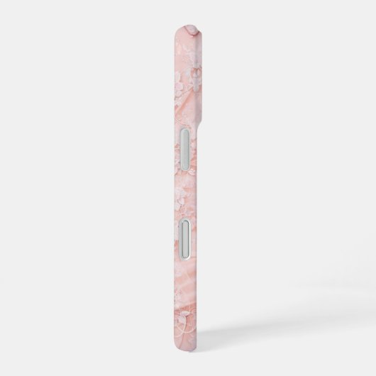 Pink Lace and Tulle Feminine Phone Case iPhone 16ケース (右側面)