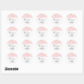 Pink Lace Bridal Shower Classic Round Sticker ラウンドシール (シート)