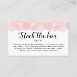 Pink Lace Stock the bar Bridal Shower  エンクロージャーカード