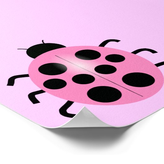 pink ladybug ポスター (角)