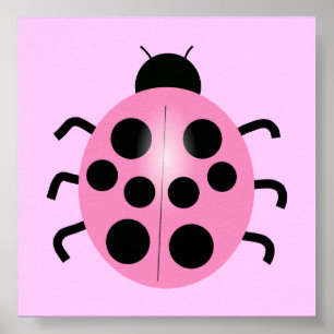 pink ladybug ポスター