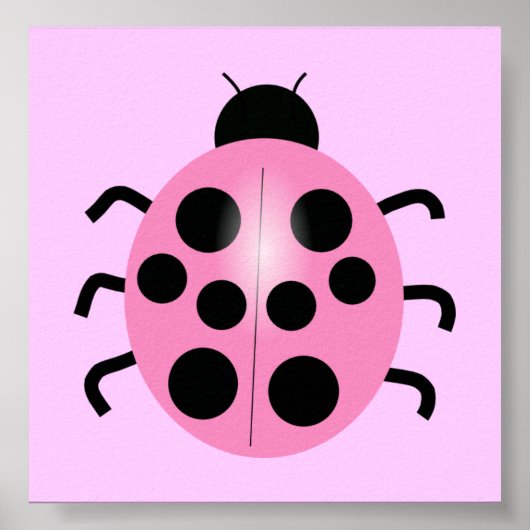 pink ladybug ポスター (正面)