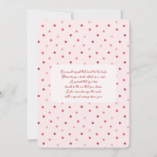 Pink ladybug Baby Shower Girl 招待状 (裏面)