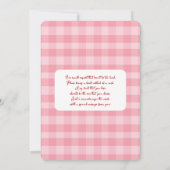 Pink ladybug Baby Shower Girl 招待状 (裏面)