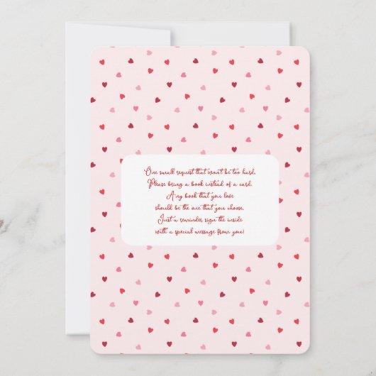 Pink ladybug Baby Shower Girl 招待状 (裏面)