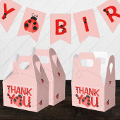 Pink Ladybug Happy Birthday Bunting Banner バンティングフラッグ