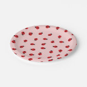 Pink Ladybug Paper Plates ペーパープレート (アングル)