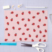 Pink Ladybug Tissue Paper 薄葉紙 (クラフト)