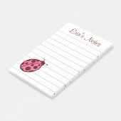 Pink Ladybug To Do List It Notes ポストイット (アングル)